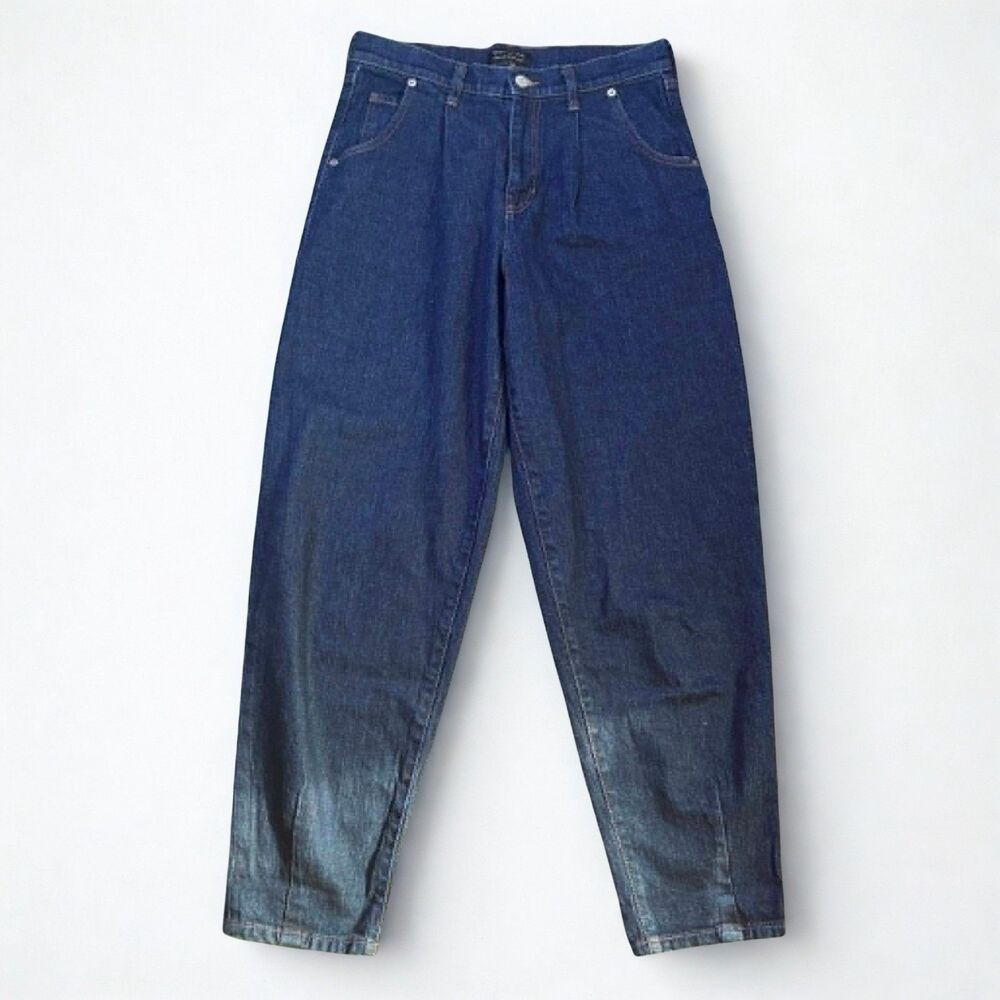 Banana Republic High Rise Balloon Jeans Womens 28/6 Tall Dark Wash Tapered